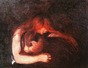 "Vampiro" - Dipinto di Edvard Munch